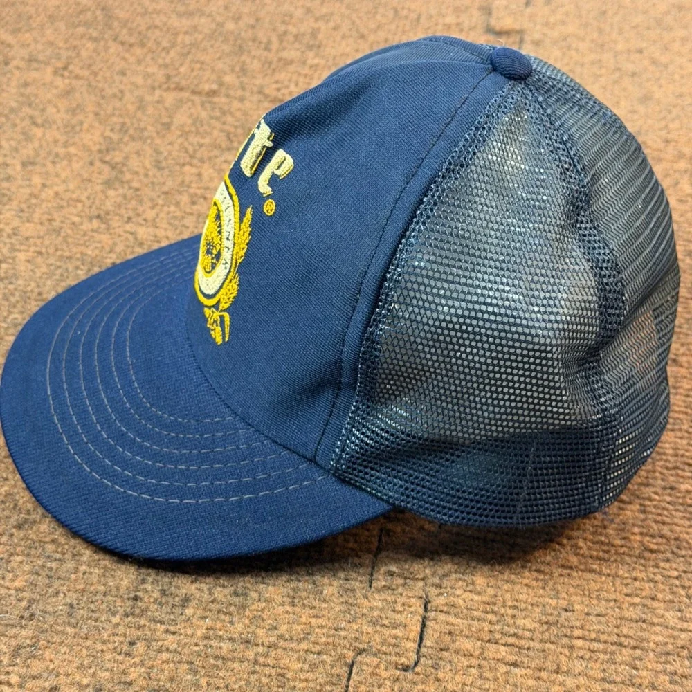 Miller Lite Beer Trucker Hat Navy Blue Mesh Snapback A Fine Pilsner Beer Crest